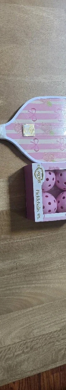 Player Sports Pink Bow Floral Pickleball Paddle & Balls Set Coquette Preppy NWT